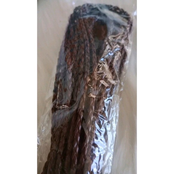 20 New Braided Faux Leather Necklace Cord for Pendants Brown 17" + Extender - Picture 3 of 4